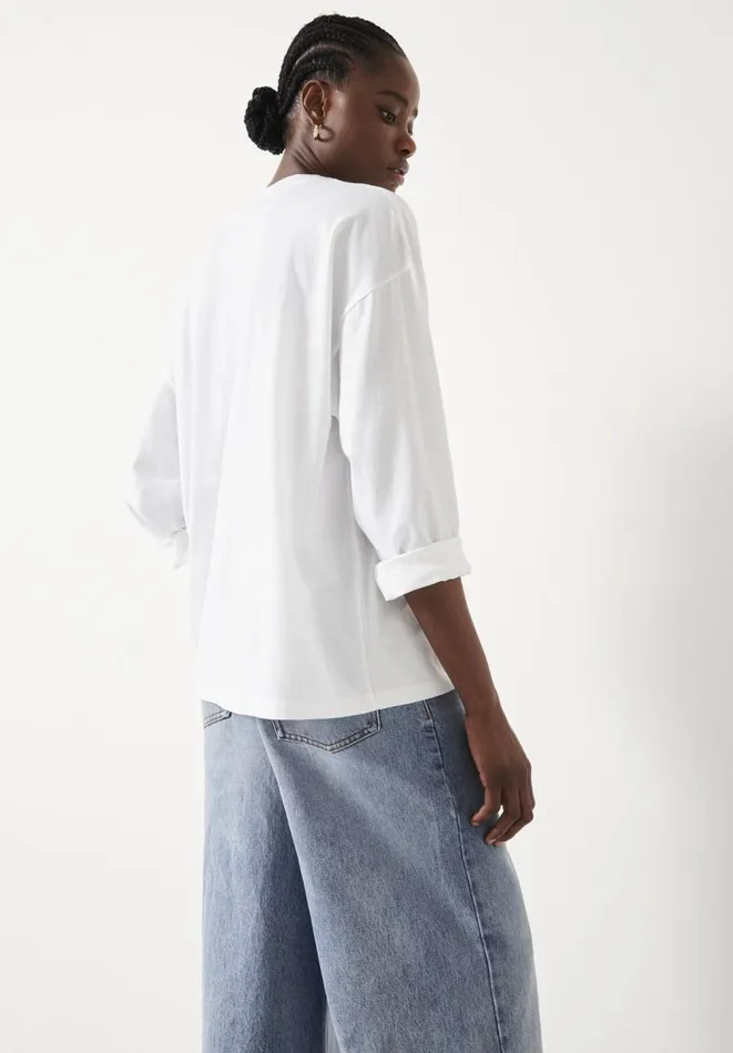 Hush Tops and Tshirts Women Aimee Oversized Top White
