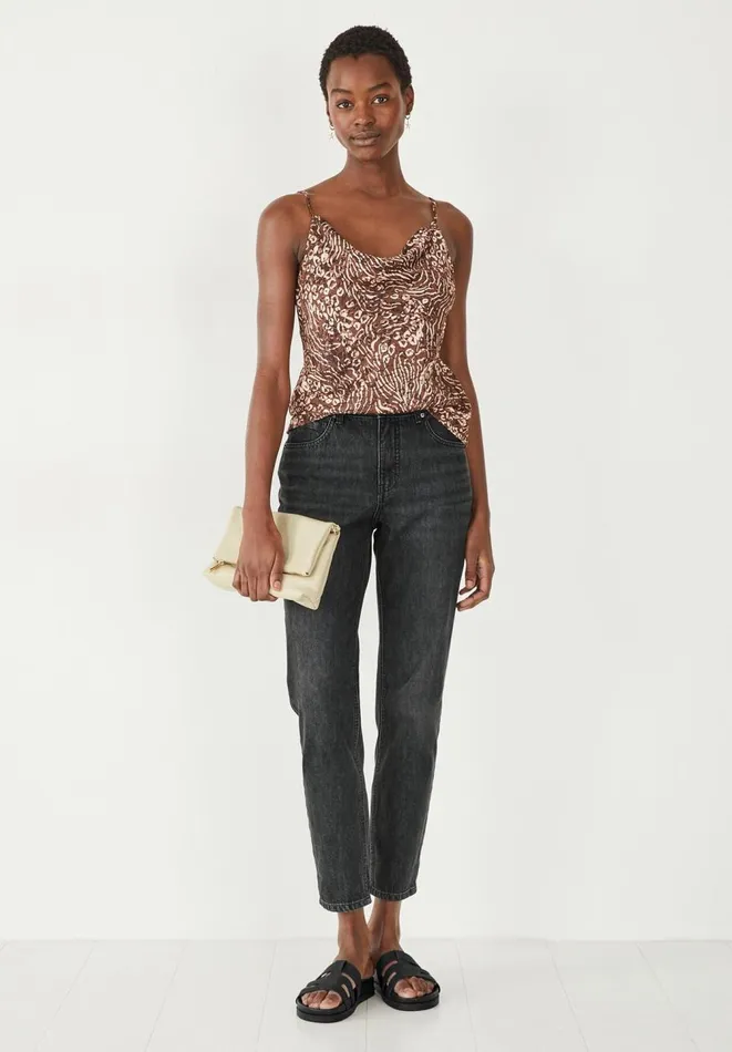 Hush Tops and Tshirts Women Alanya Cowl Neck Cami Safari Animal Brown Hush Tops and Tshirts Women Alanya Cowl Neck Cami Safari Animal Brown
