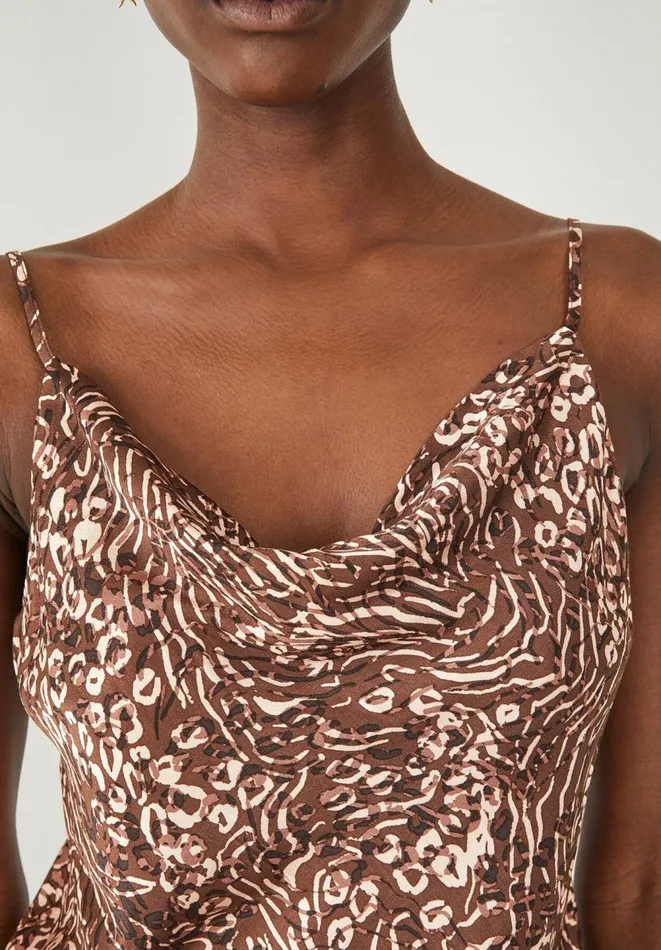 Hush Tops and Tshirts Women Alanya Cowl Neck Cami Safari Animal Brown Hush Tops and Tshirts Women Alanya Cowl Neck Cami Safari Animal Brown