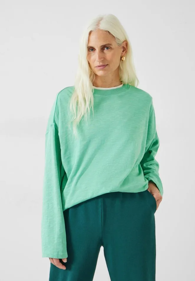 Hush Tops and Tshirts Women Alora Brushed Oversized Top Mint
