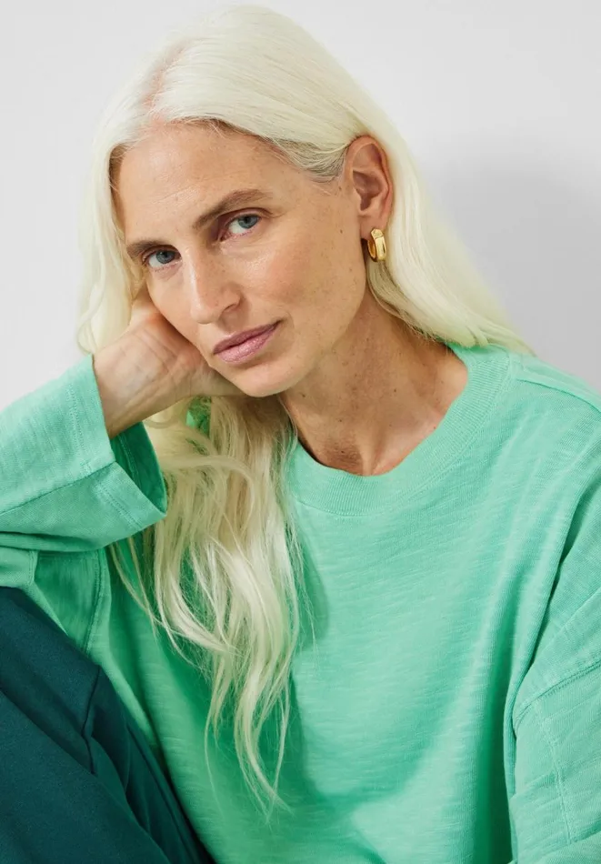 Hush Tops and Tshirts Women Alora Brushed Oversized Top Mint