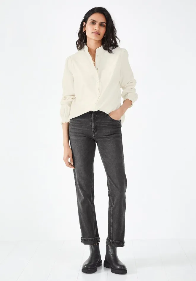Hush Tops and Tshirts Women Carly Corduroy Shirt Ecru