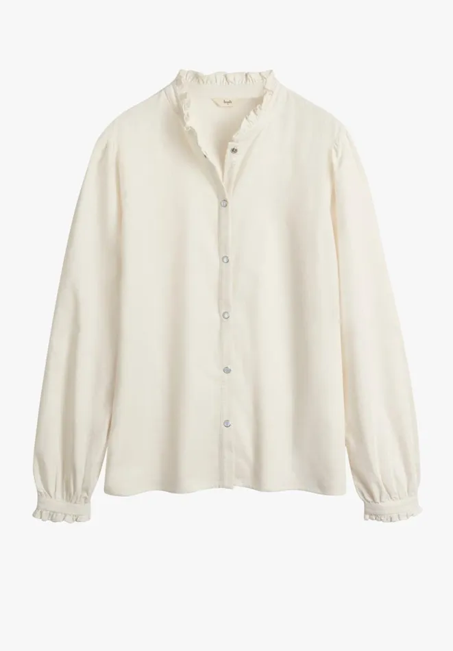 Hush Tops and Tshirts Women Carly Corduroy Shirt Ecru
