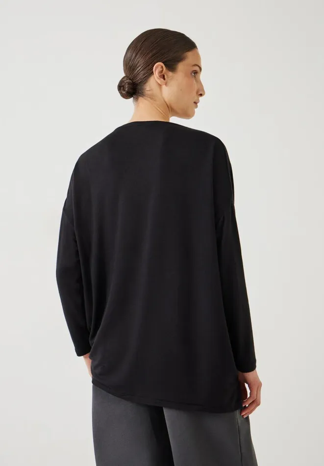Hush Tops and Tshirts Women Gillian Wide Jersey Top Black