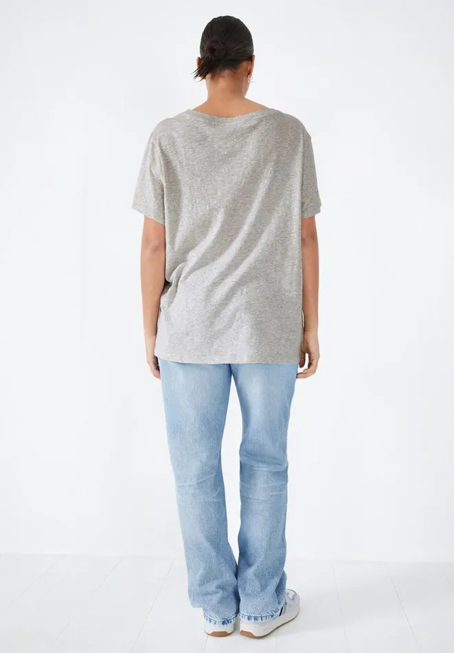 Hush Tops and Tshirts Women Leopard Star Tee Palest Grey Marlblues Hush Tops and Tshirts Women Leopard Star Tee Palest Grey Marlblues