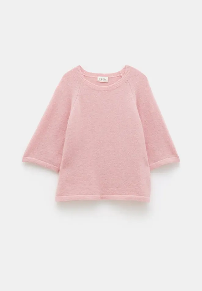 Hush Tops and Tshirts Women Lucia Alpaca Blend Knitted Top Dusty Pink Hush Tops and Tshirts Women Lucia Alpaca Blend Knitted Top Dusty Pink