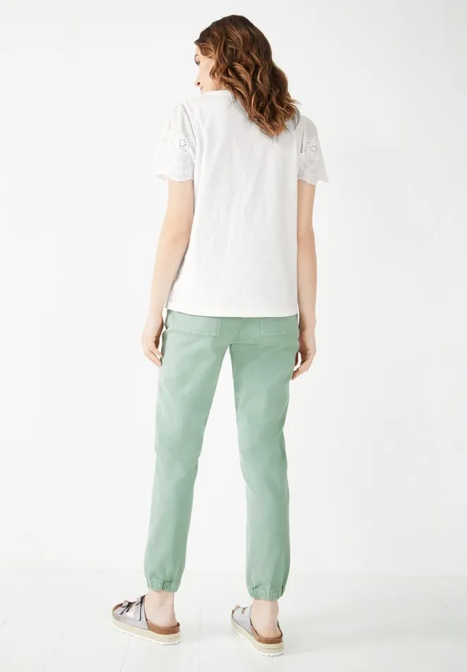Hush Tops and Tshirts Women Nola Broderie TShirt White Hush Tops and Tshirts Women Nola Broderie TShirt White