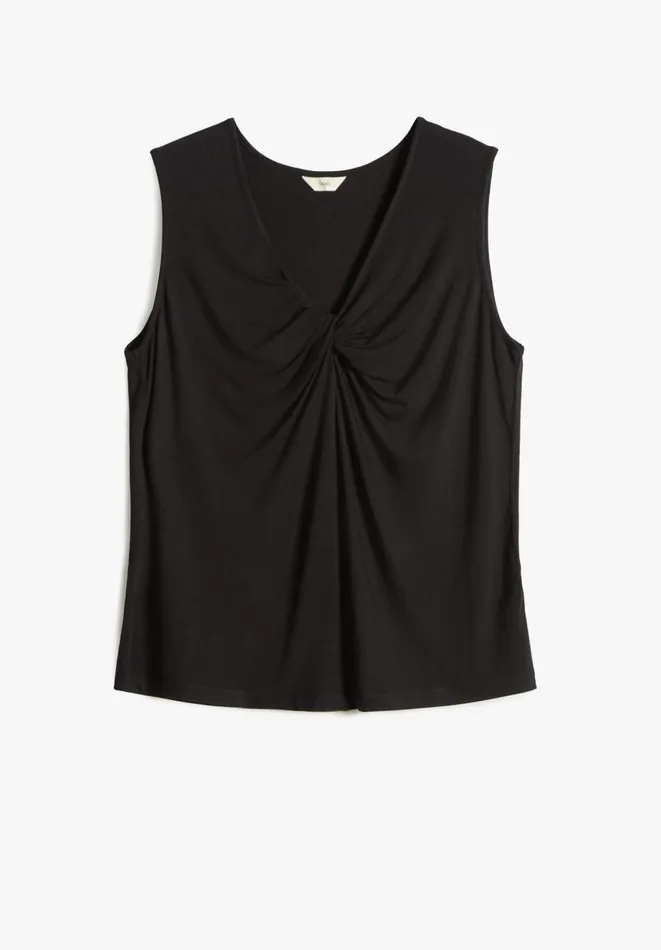 Hush Tops and Tshirts Women Quinn Twist Tank Top Black