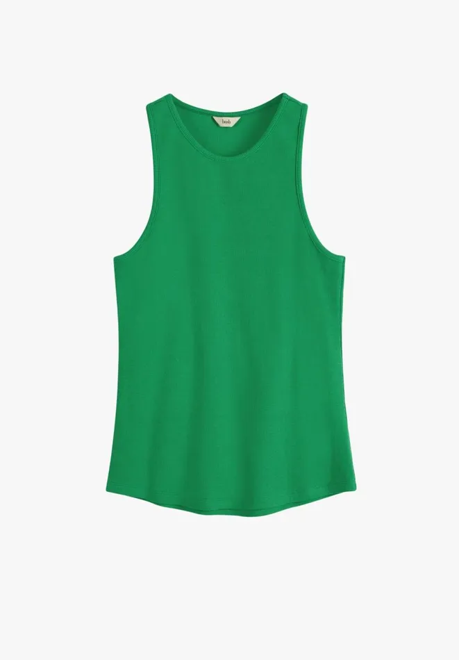 Hush Tops and Tshirts Women Ribbed Scooped Vest Green Hush Tops and Tshirts Women Ribbed Scooped Vest Green
