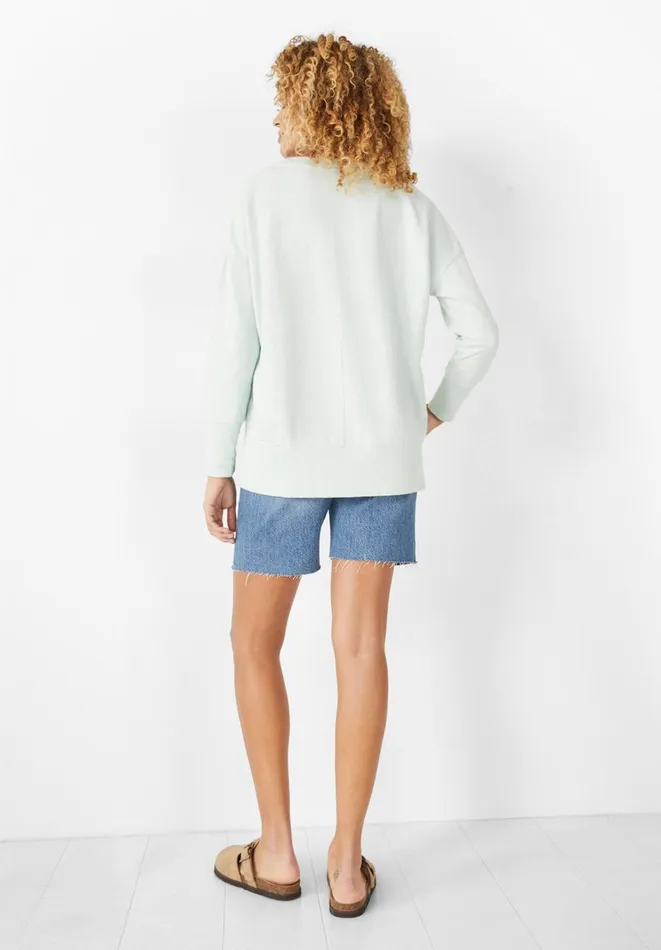 Hush Tops and Tshirts Women Sawyer Henley Sweatshirt Pastel Green Hush Tops and Tshirts Women Sawyer Henley Sweatshirt Pastel Green