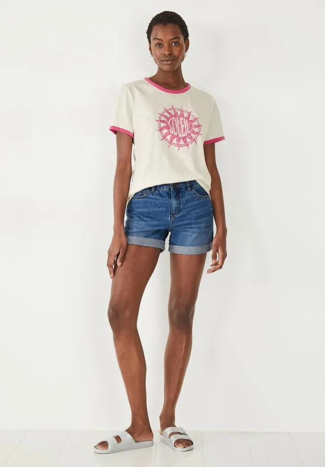 Hush Tops and Tshirts Women Soleil Graphic TShirt White