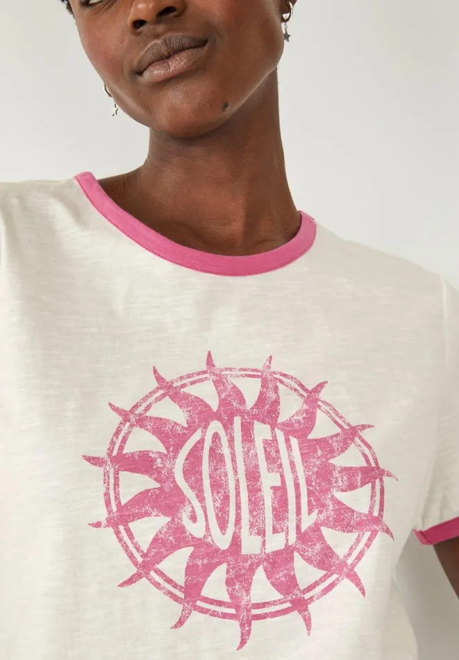 Hush Tops and Tshirts Women Soleil Graphic TShirt White Hush Tops and Tshirts Women Soleil Graphic TShirt White