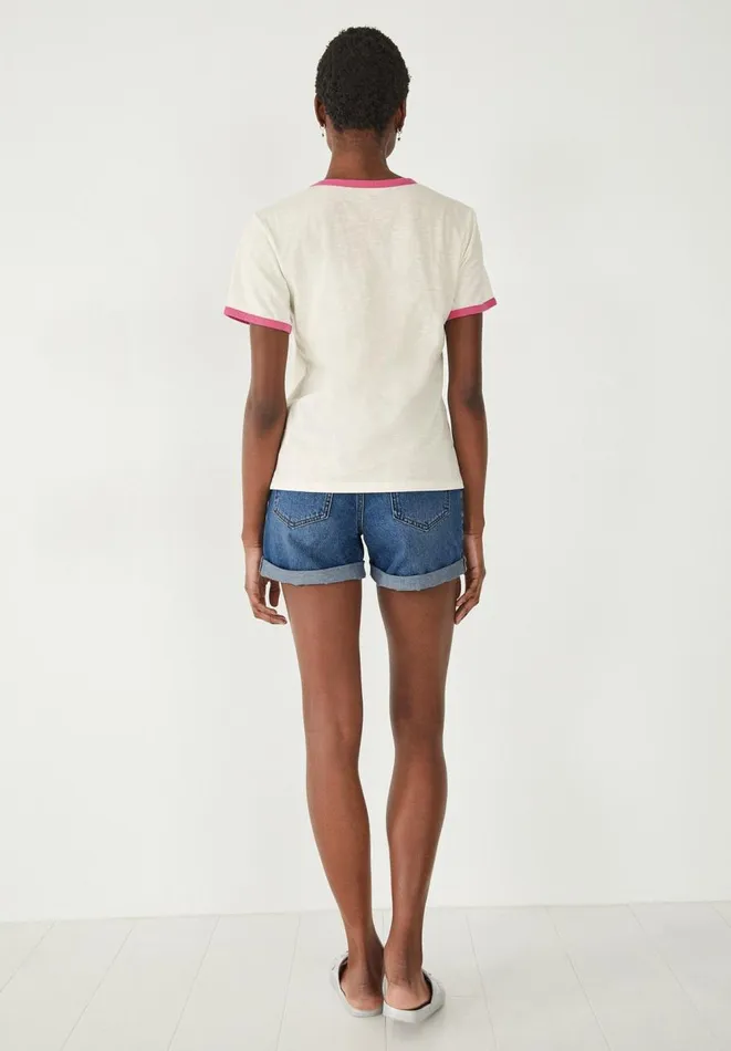 Hush Tops and Tshirts Women Soleil Graphic TShirt White Hush Tops and Tshirts Women Soleil Graphic TShirt White