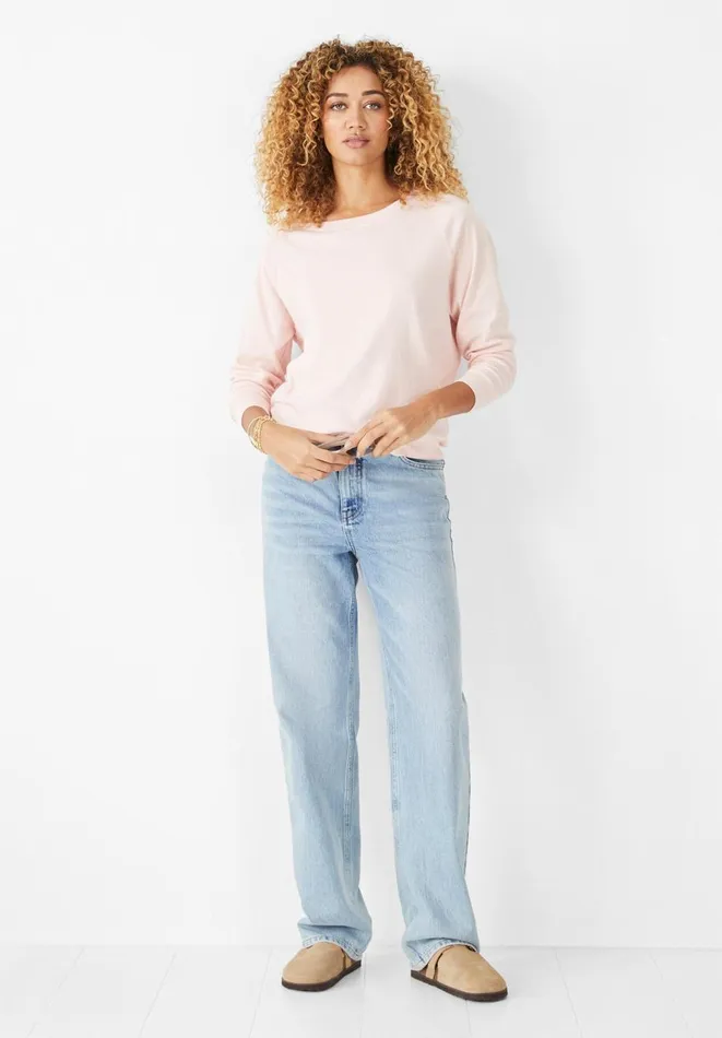 Hush Tops and Tshirts Women Tilda Long Sleeve Cotton Top Rose Shadow