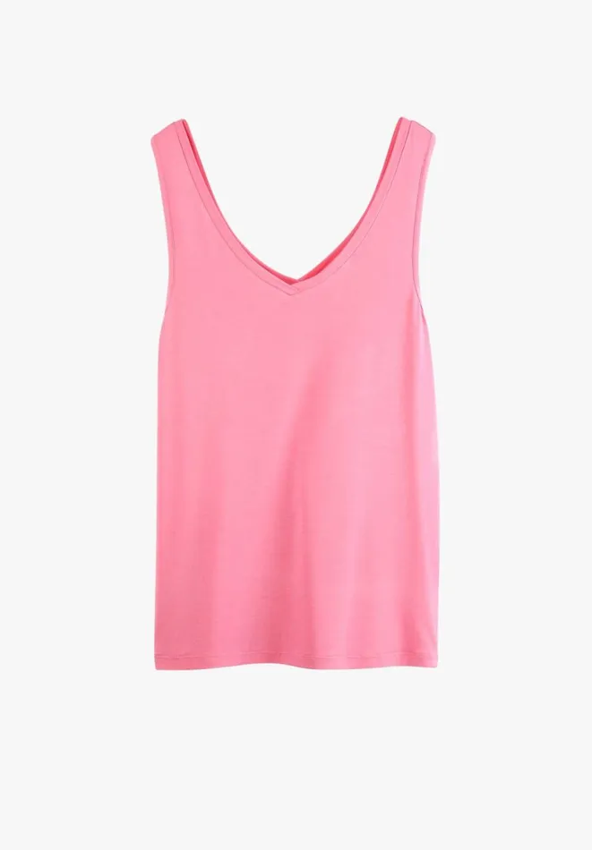 Hush Tops and Tshirts Women VNeck Jersey Vest Top Summer Pink