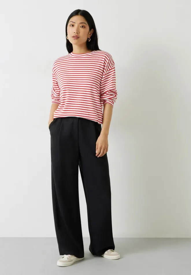 Hush Trousers Women Avery Wide Leg Trousers Black