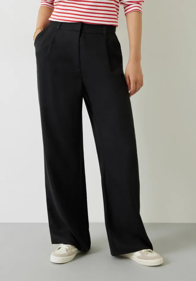 Hush Trousers Women Avery Wide Leg Trousers Black