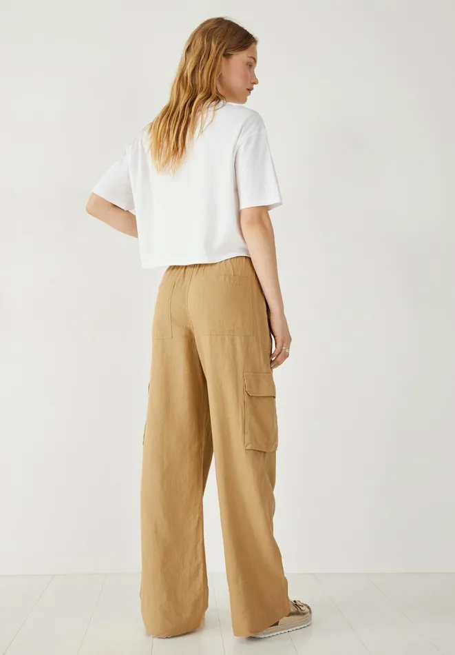 Hush Trousers Women Caro Linen Cargo Trousers Light Brown Hush Trousers Women Caro Linen Cargo Trousers Light Brown