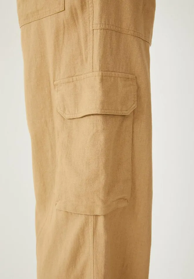 Hush Trousers Women Caro Linen Cargo Trousers Light Brown Hush Trousers Women Caro Linen Cargo Trousers Light Brown
