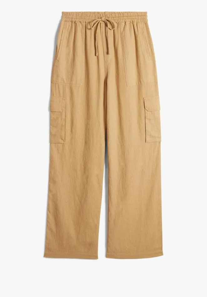 Hush Trousers Women Caro Linen Cargo Trousers Light Brown Hush Trousers Women Caro Linen Cargo Trousers Light Brown