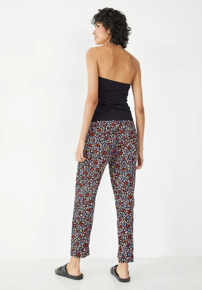 Hush Trousers Women Cropped Easy Trousers Soft Leopard Blackmulti Hush Trousers Women Cropped Easy Trousers Soft Leopard Blackmulti