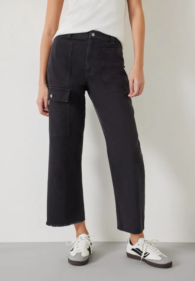 Hush Trousers Women Issy Cropped Trousers Washed Black Hush Trousers Women Issy Cropped Trousers Washed Black