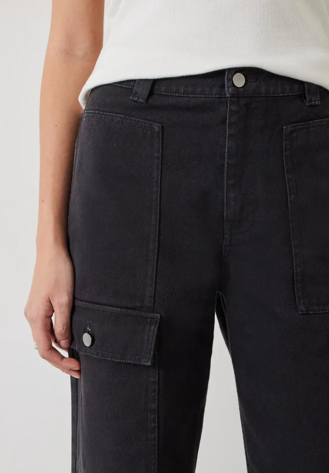 Hush Trousers Women Issy Cropped Trousers Washed Black Hush Trousers Women Issy Cropped Trousers Washed Black