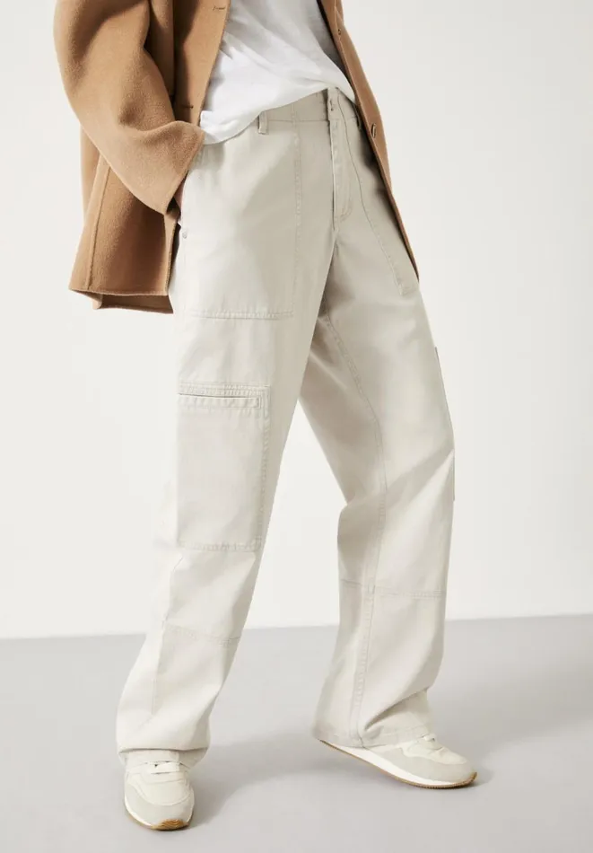 Hush Trousers Women Sydney Cotton Utility Trousers Light Beige Hush Trousers Women Sydney Cotton Utility Trousers Light Beige