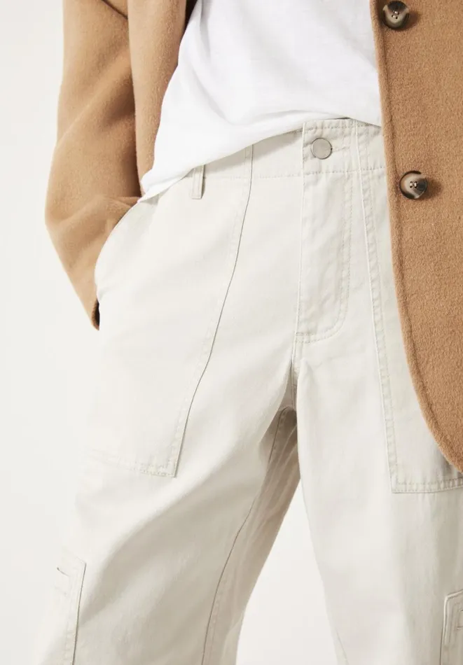 Hush Trousers Women Sydney Cotton Utility Trousers Light Beige Hush Trousers Women Sydney Cotton Utility Trousers Light Beige