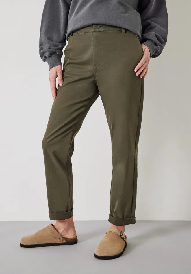 Hush Trousers Women Tanya Tapered Chino Trousers Olive Hush Trousers Women Tanya Tapered Chino Trousers Olive