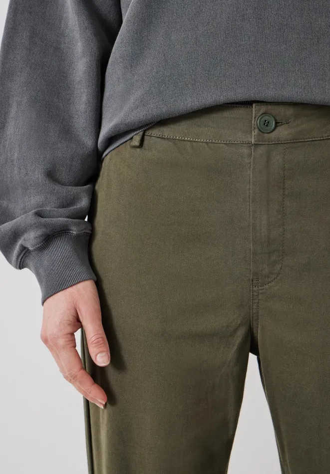 Hush Trousers Women Tanya Tapered Chino Trousers Olive Hush Trousers Women Tanya Tapered Chino Trousers Olive