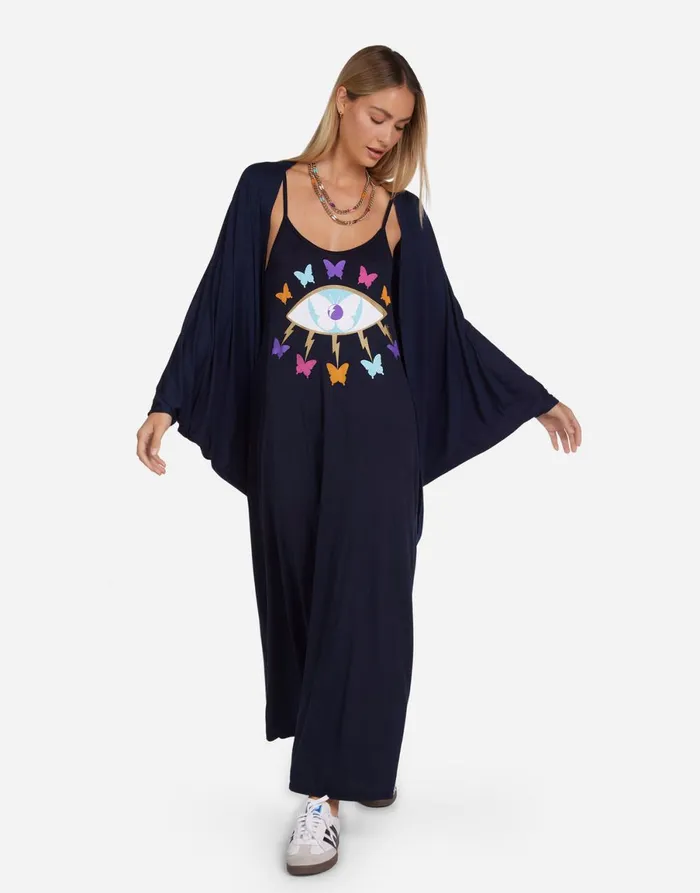Isla Butterfly Eye Navy Women039s Lauren Moshi Sweaters and Knits