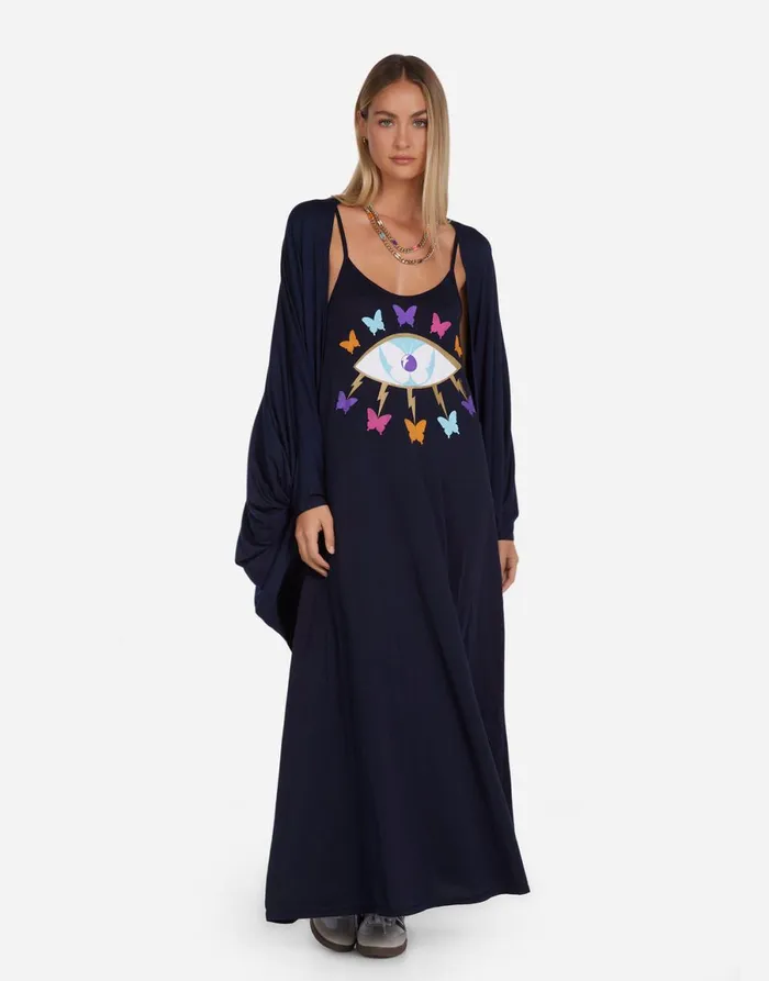 Isla Butterfly Eye Navy Women039s Lauren Moshi Sweaters and Knits