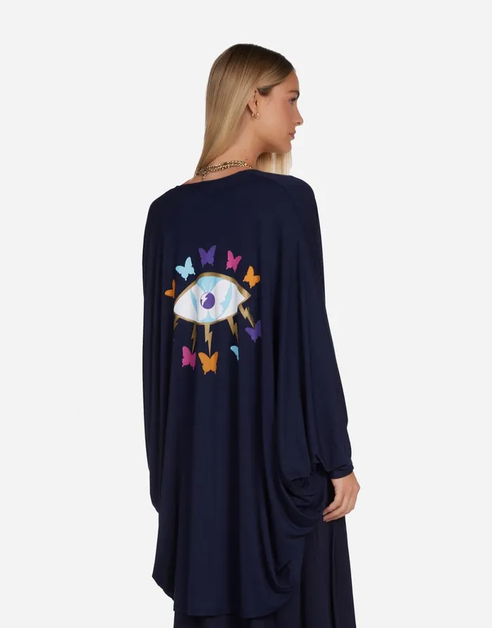 Isla Butterfly Eye Navy Women039s Lauren Moshi Sweaters and Knits