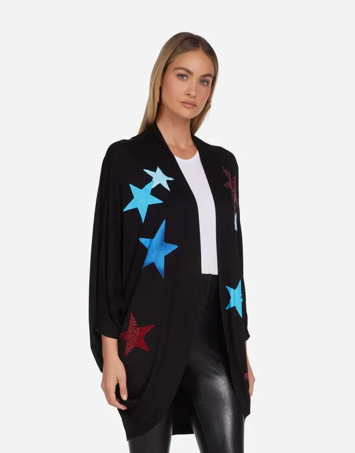 Isla Color Crystal Multi Stars Black Women039s Lauren Moshi Sweaters and Knits