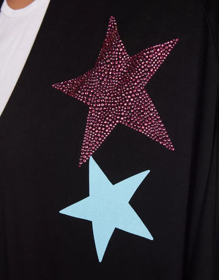 Isla Color Crystal Multi Stars Black Women039s Lauren Moshi Sweaters and Knits