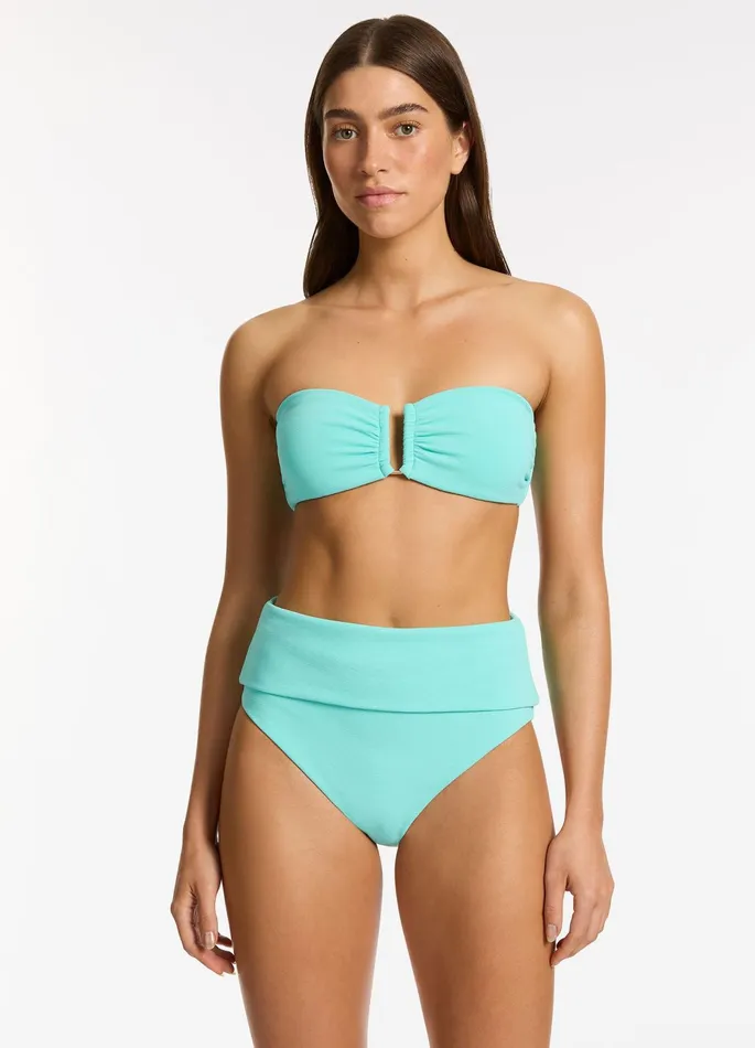 Isla Rib U Trim Bandeau Bikini Top Dolce Women JETS Australia Bandeau Bikini Tops