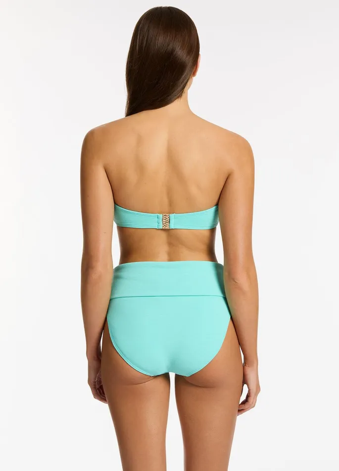 Isla Rib U Trim Bandeau Bikini Top Dolce Women JETS Australia Bandeau Bikini Tops