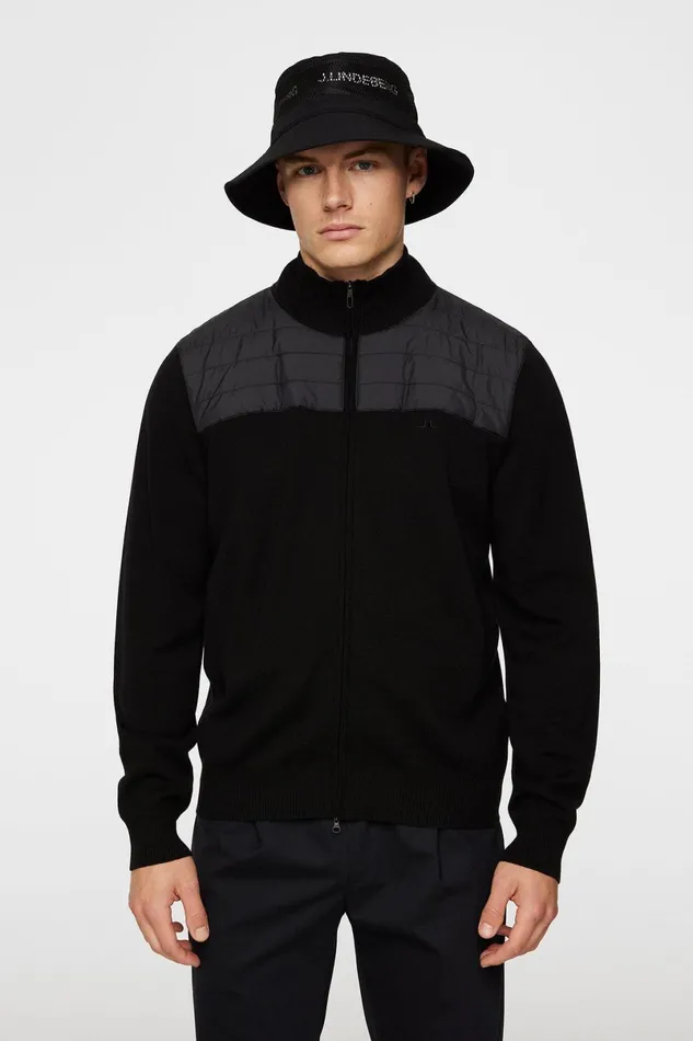 JLindeberg Knitwear Men Bridge Knitted Hybrid Sweater