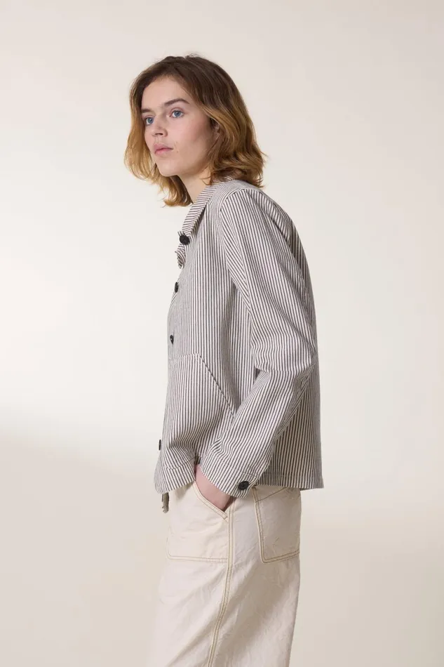 Jackets and Coats Women Leon and Harper Jacket Verdil Strp Scrum