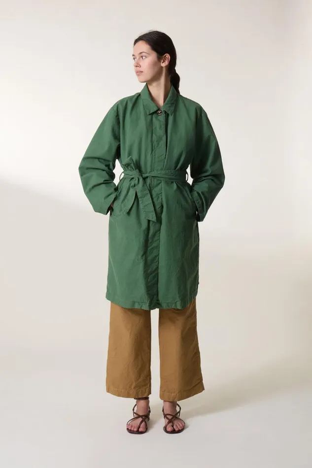 Jackets and Coats Women Leon and Harper Trench Avumia Plain Grass