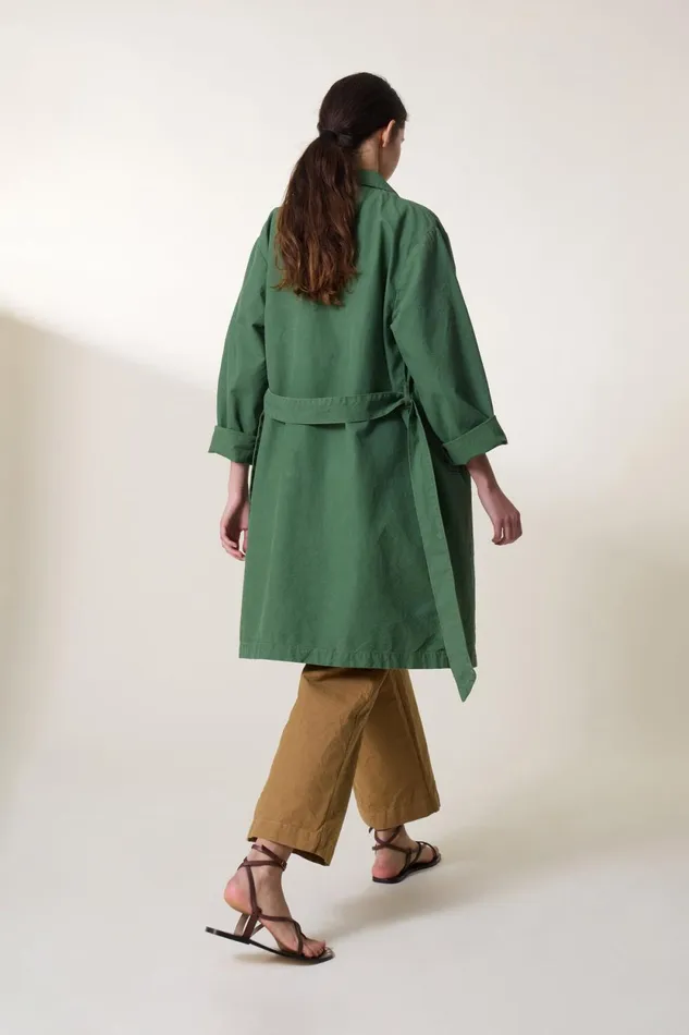 Jackets and Coats Women Leon and Harper Trench Avumia Plain Grass