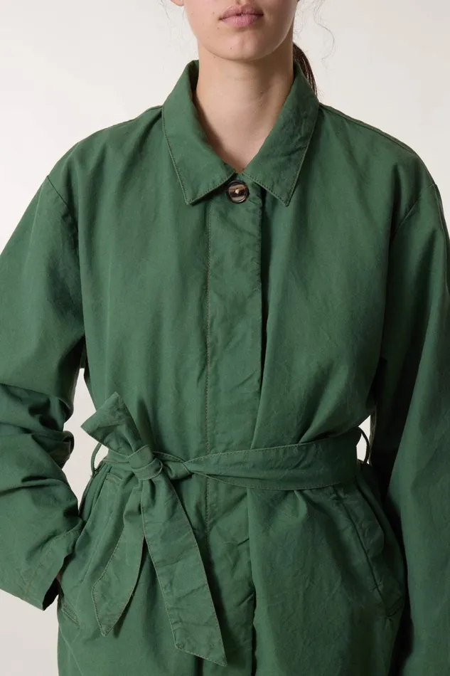 Jackets and Coats Women Leon and Harper Trench Avumia Plain Grass