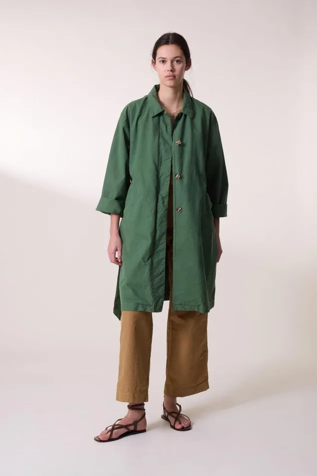 Jackets and Coats Women Leon and Harper Trench Avumia Plain Grass