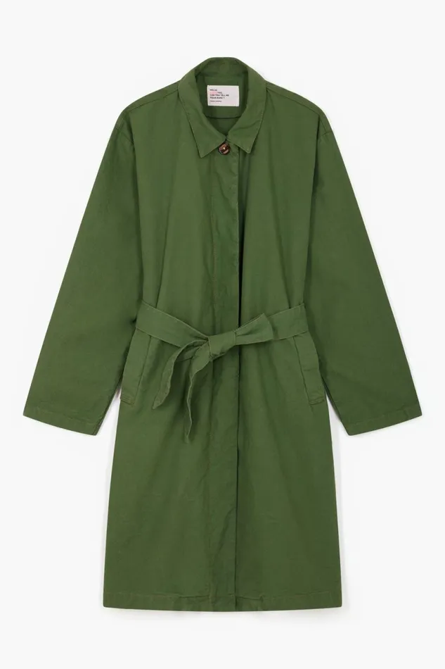 Jackets and Coats Women Leon and Harper Trench Avumia Plain Grass