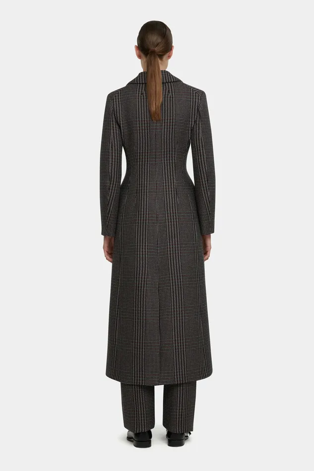 Jackets And Coats Women Emilia Wickstead Sukio Coat in Prince of Wales Check Merino Wool