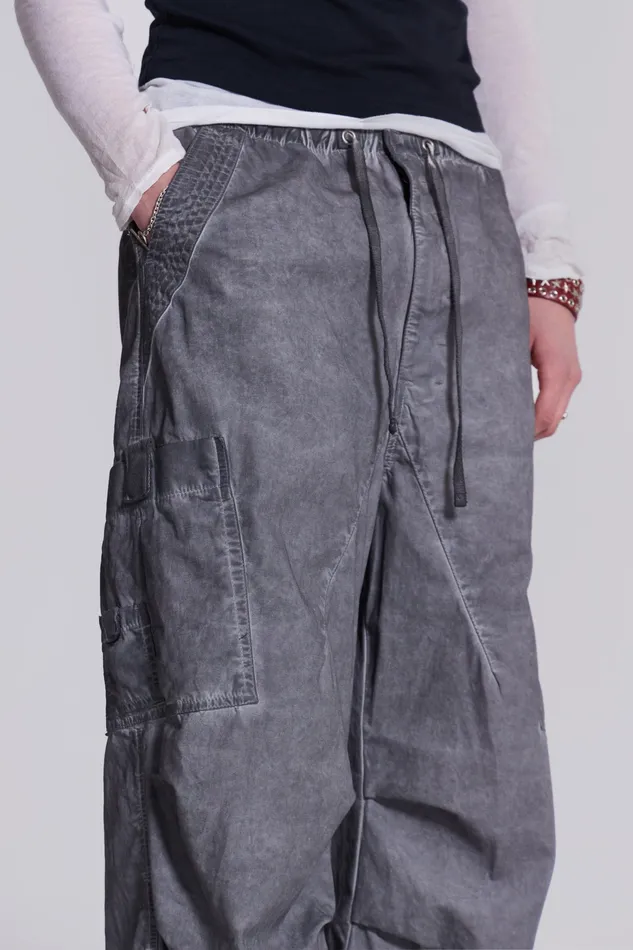 Jaded London Bestsellers Men Shop Black Oil Wash Parachute Pants