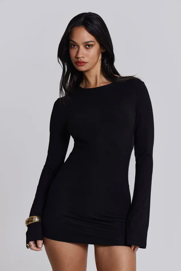 Jaded London Shop Black Wings Mesh Dress Women Tops
