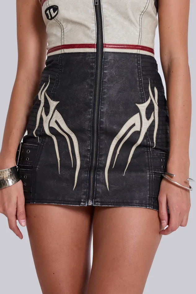 Jaded London Xiva Motocross Faux Leather Dress Women Dresses