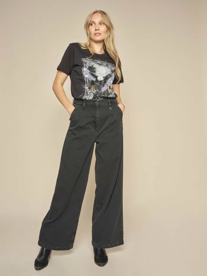 Jeans Women MOS MOSH MMGobi Pleats Jeans Black Jeans Women MOS MOSH MMGobi Pleats Jeans Black